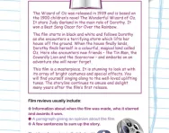 Persuasive writing: film reviews worksheet