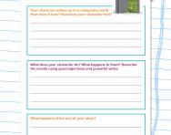Planning and writing a story set in an imaginary world worksheet