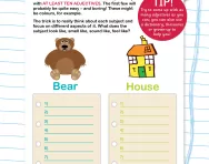 Powerful adjectives worksheet
