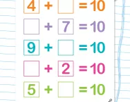 Practise number bonds to 10 worksheet