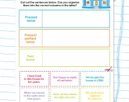 Present perfect: sorting sentences worksheet
