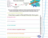 Present perfect: writing your own sentences worksheet