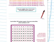 Prime numbers worksheet