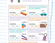 Problem solving: doubles worksheet