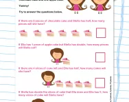 Problem solving: halves and doubles worksheet