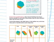 Properties of prisms: parallel planes worksheet