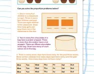 Proportion problems worksheet