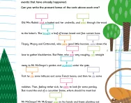 Putting a text into the present tense worksheet
