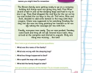 Reading comprehension: The Camping Holiday