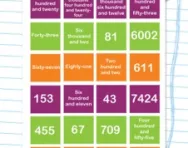 Reading and ordering numbers worksheet