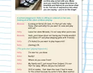 Reading and performing a play script worksheet