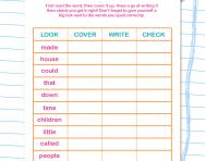 Reading and spelling high frequency words worksheet