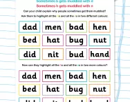 Reading and writing b and d, h and n worksheet