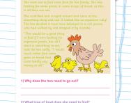 Reading comprehension: THE HEN AND THE RUBY