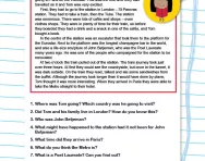 Reading comprehension: The journey worksheet