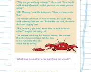 Reading comprehension: THE YOUNG CRAB AND HIS MOTHER