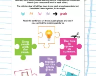 Reading consonant blends: gr, tr and sw worksheet