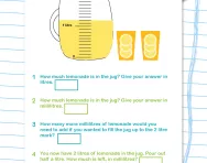 Reading measurements: capacity worksheet