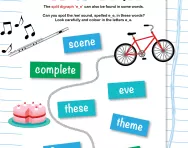 Reading split digraph ‘e_e’ words worksheet