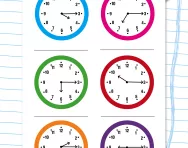 Reading the time: quarter past worksheet