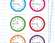 Reading the time: quarter to the hour worksheet