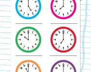Reading time to the hour worksheet