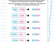 Reading two-syllable words worksheet