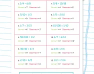 Recognise equivalent proportions worksheet