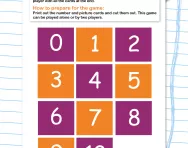 Recognising numbers memory game