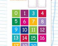 Recognising numbers up to 20 worksheet