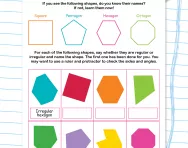 Regular and irregular polygons worksheet