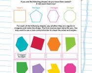 Regular and irregular polygons worksheet
