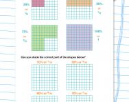 Relating fractions to percentages worksheet