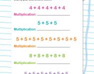 Repeated addition (5x table)