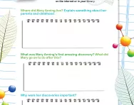 Research Mary Anning worksheet