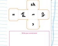 Roll the die initial sound game