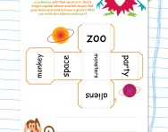 Roll the word die sentences worksheet