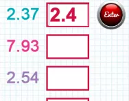 Rounding decimals with two decimal places to one decimal place tutorial