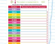 Rounding numbers to the nearest thousand worksheet