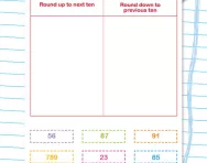Rounding up and down by ten activity