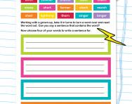 Say and write a sentence worksheet