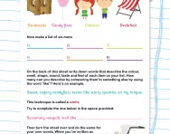 Seaside similes poem worksheet