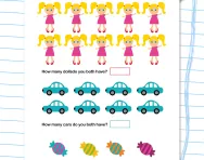 Sharing objects into equal groups worksheet