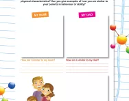 Similarities in families worksheet