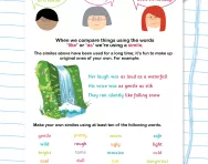 Similes poem worksheet