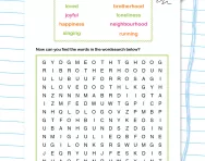 Simple suffix wordsearch