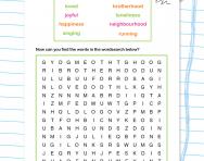 Simple suffix wordsearch