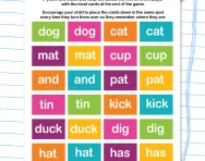 Simple words memory game