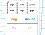 Singular and plural worksheet