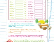 Solving weight problems worksheet